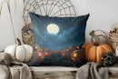 Axyaa Halloween Pillow Cover - Ghosts & Hats, Pumpkins Design for Sofa, Bedroom, Car