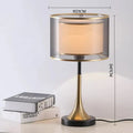Axyaa Luxury Fabric LED Table Lamp for Office Study and Living Room