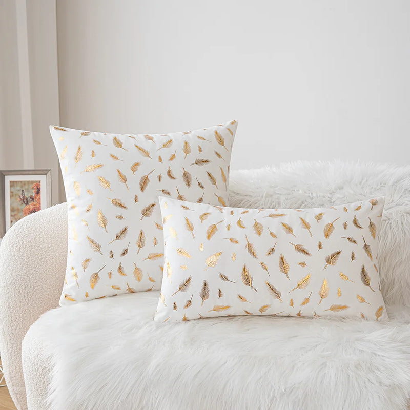 Axyaa Christmas Printed Plush Pillow Cover 45x45 - Stylish Sofa Decor