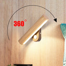 Axyaa Modern Adjustable Wood LED Wall Lamp with Switch - Indoor Wall Sconces for Living Room