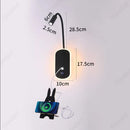 Axyaa LED Adjustable Angle Wall Lamp USB Charging Dimmable Reading Light