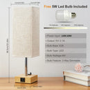 Axyaa Touch Desk Lamp with Dual Charging Station & 3-Way Dimmable Light