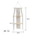 Axyaa Macrame Wall Hanging Shelf Boho Home Decor Wood Decoration Bedroom Living Room