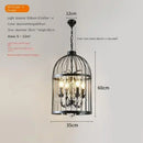 Axyaa Retro Birdcage Crystal LED Pendant Chandelier for Home Decor