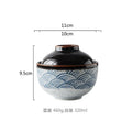 Axyaa Hand-painted Ceramic Rice Bowl with Lid