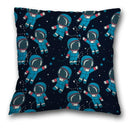 Axyaa Teal Blue Astronaut Pillowcase - Sea World Theme Sofa Cover
