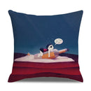 Axyaa Landscape Linen Pillowcase - Home Sofa Office Decoration - 45*45cm