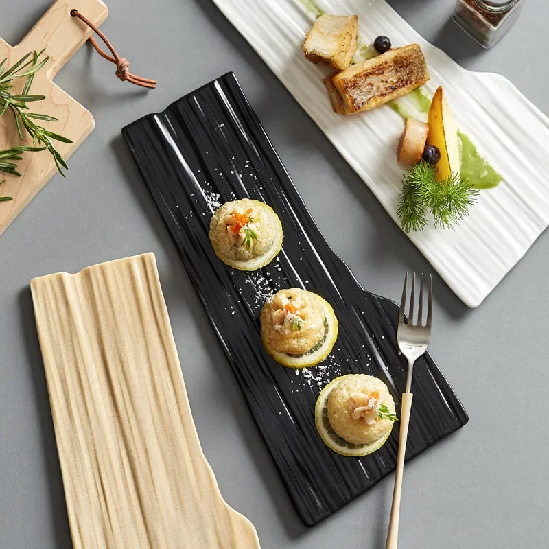 Axya Ceramic Steak Plate Set - High-End Japanese Sushi Tableware