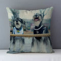 Axyaa Schnauzer Decorative Cushion Cover 45x45cm Cozy Couch Pillow Square Bed Linen Fabric