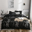 Axyaa Marble Print Duvet Cover Set, Soft Brushed King Size Bedding Set