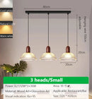 Axyaa Wooden & Glass Pendant Chandelier for Dining Room & Restaurant