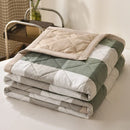Axyaa Striped Checkered Thin Summer Blanket | Skin-Friendly & Cool Blanket