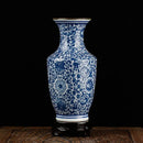 Axyaa Blue White Porcelain Flower Vase: Elegant Jingdezhen Ceramics Home Decor Craft