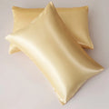 Axyaa Silky Satin King Pillowcase Luxury Comfort Solid Color Smooth Queen Cover
