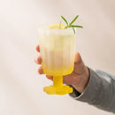 Axyaa Flower Glass Cup Set - Colourful Goblet for Home, Bar, and Cafe Drinkware