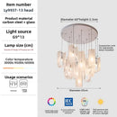 Axyaa French Glass Chandelier Cream Luxe Staircase Lamp