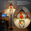 Axyaa Stained Glass Tiffany Floor Lamp: American Retro Style for Living Room & Bedroom
