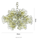 Axyaa Flower Glass Chandelier: Luxury French Modern Pendant Light for Living Room