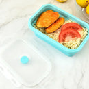 Axyaa Collapsible Silicone Lunch Box Bento Containers - Portable & Microwavable Storage
