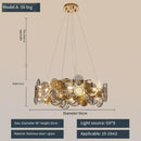 Gold Crystal Chandelier Ring Pendant LED Lamp for Luxe Living Room by Axyaa