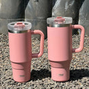 Axyaa Stainless Steel Tumbler Cup with Straw Handle, Insulated Coffee Mug, 40oz Thermos Bottle