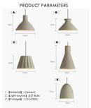 Axyaa Vintage Cement Chandeliers: Stylish LED Pendant Lights for Dining Room & Restaurant