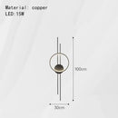 Axyaa Copper Strip LED Wall Lamp for Bedroom Living Room Staircase Lighting