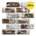 Axyaa 3D Brick Wall Stickers, Waterproof Matt Panels, 30x30cm - Living Room Bedroom Decor