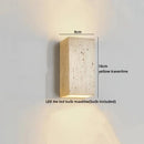 Axyaa Yellow Travertine Stone Wall Sconces for Home Bedroom and Living Room