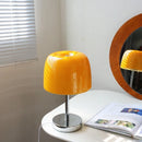 Axya Glass Table Lamp with USB Plug and LED Panel - Warm Light for Livingroom