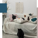 Axyaa Embroidered Cat Pillowcase for Sofa Home Decor and Living Room Cushions