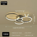 Axyaa Gold Lustre Circles Butterflies LED Ceiling Lamps Modern Round Ring Home Lighting