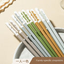 Axyaa Alloy Premium Chopsticks Set 5 Colours Non-Slip & Anti-bacterial 5 Pairs