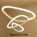 Axyaa Acrylic Chandelier: Modern LED Pendant Light for Living Room and Dining Area
