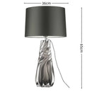 Axyaa Glass Floor Lamp LED Light for Bedroom Living Room Study