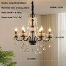 Axyaa European Crystal Chandelier Foyer Pendant Lights LED Ceiling Lamp
