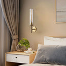 Axyaa Copper Glass Wall Light E27 for Bedroom Parlor Aisle Bathroom Sconce