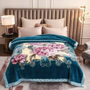 Axyaa Double Sided Warm Raschel Blanket for Winter - High End Soft & Cozy Weighted Comforter