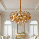 Axyaa Glass Ceiling Chandelier: Luxury Colorful Modern Lighting for Living Room, Villa, Kitchen
