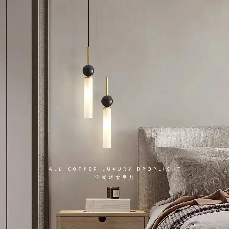 Copper Bedroom Dining Room Pendant Light by Axyaa - Elegant Chandelier for Room Decor