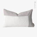Axyaa Nordic Light Gray Stitching Lumbar Pillow for Winery Restaurant, Hotel, Living Room