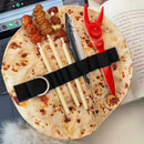 Axyaa Kawaii Pancake Pen Case Organizer: Cute Canvas Holder for School & Office