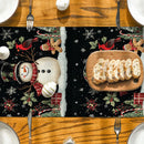 Snowman Presents Table Runner by Axyaa: Festive Dining Table Decor