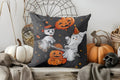 Axyaa Witch Hat & Pumpkin Pattern Pillow Cover for Sofa Bedroom Car