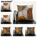 Axyaa Tropical Leaves Grey Plant Pillow Case 45X45CM Home Decor
