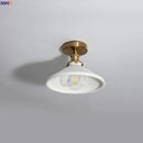 Axyaa Green Glass Copper LED Ceiling Lights for Home Lighting, Bedroom, Corridor, Living Room