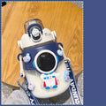 Axyaa Kawaii Astronaut 3D Sticker Water Bottle, BPA-Free Large 1300ml Gym Drink Bottle
