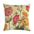 Axyaa Retro Plant Flower Linen Pillowcase 45*45cm