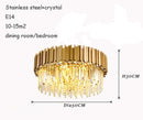 Axyaa Crystal LED Ceiling Lamp Silver Chandelier Dining Room Pendant Light