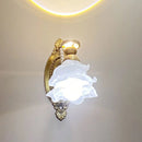 Axyaa Cream French Style Pearl Wall Lamp for Bedroom Living Room Aisle TV Background
